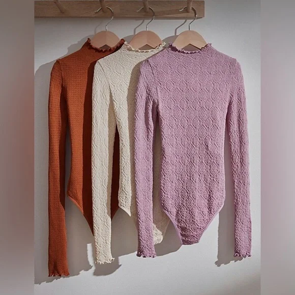 10. NWOT Free People Mara Mock Neck Bodysuit - Picture 6 of 7